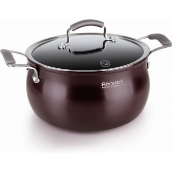 Кастрюля с крышкой RONDELL CHARM 24 см, 5,6 л красная Кастрюля с крышкой RONDELL CHARM 24 см, 5,6 л красная