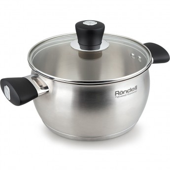 Кастрюля с крышкой RONDELL DOMINANT 20 см, 3,3 л Кастрюля с крышкой RONDELL DOMINANT 20 см, 3,3 л