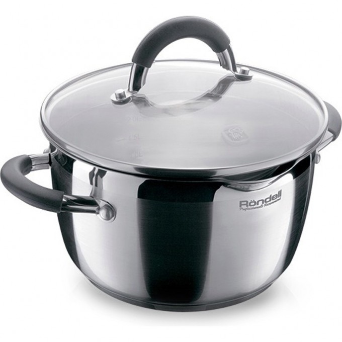 Кастрюля с крышкой RONDELL FLAMME 24 см, 5,7 л RDS-025