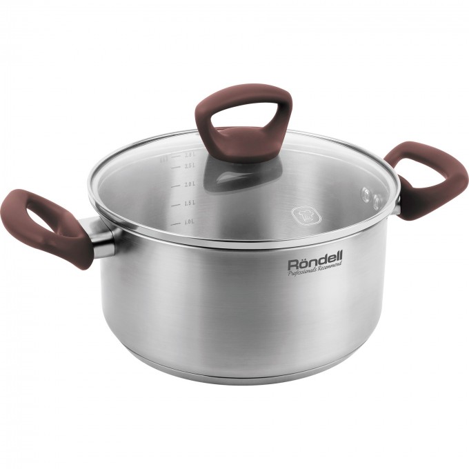 Кастрюля с крышкой RONDELL GINGER CHOCOLATE 20 см 2,8 л RDS-1328