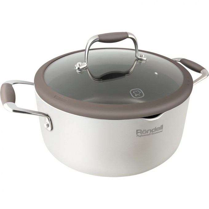Кастрюля с крышкой RONDELL LATTE 24 см, 3,5 л RDA-532