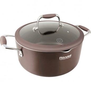 Кастрюля с крышкой RONDELL MOCACCINO PROFESSIONAL 20 см, 2 л Кастрюля с крышкой RONDELL MOCACCINO PROFESSIONAL 20 см, 2 л
