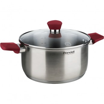 Кастрюля с крышкой RONDELL STRIKE 20 см 2,8 л красные ручки Кастрюля с крышкой RONDELL STRIKE 20 см 2,8 л красные ручки