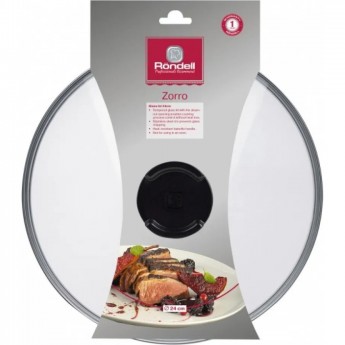 Крышка стеклянная RONDELL ZORRO (BK) 26 см Крышка стеклянная RONDELL ZORRO (BK) 26 см