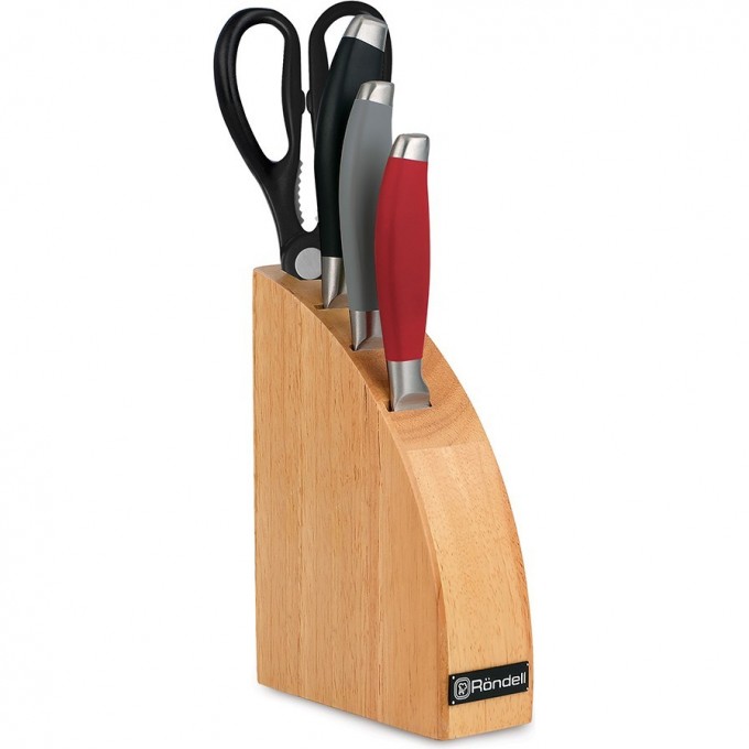 Набор из 3 ножей и ножниц в блоке RONDELL DART RD-1358