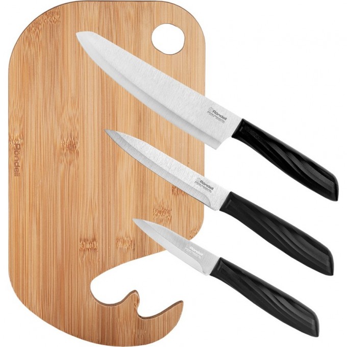 Набор из 3 ножей RONDELL JATAGAN с разделочной доской RD-1244