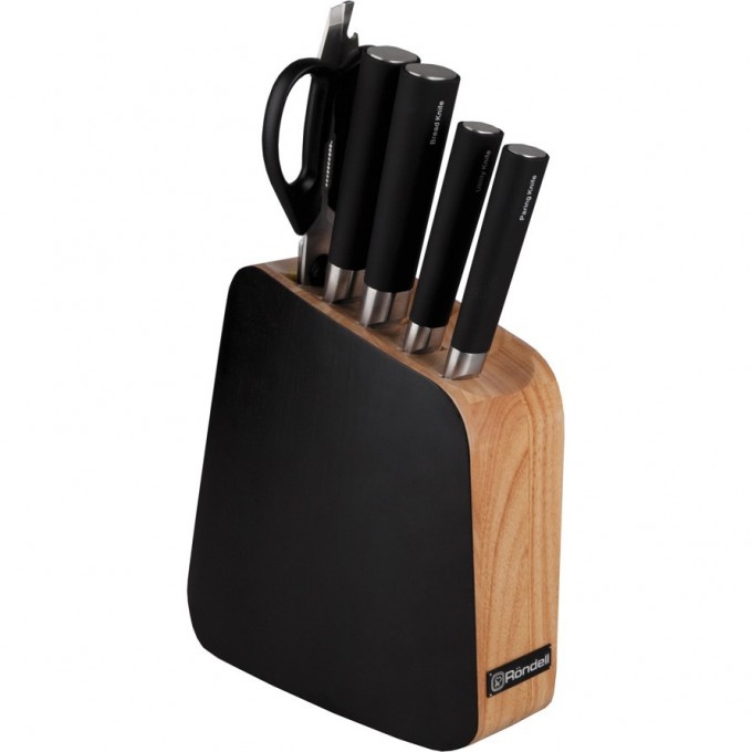 Набор из 4 ножей и ножниц в блоке RONDELL BALESTRA RD-484