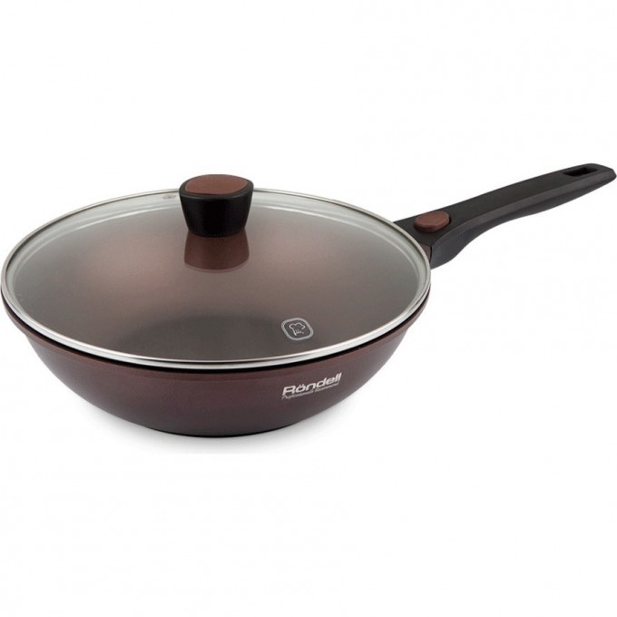Вок с крышкой RONDELL KORTADO 28 см, 3,4 л со съемной ручкой RDA-970